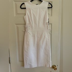 Calvin Klein white dress with side laces